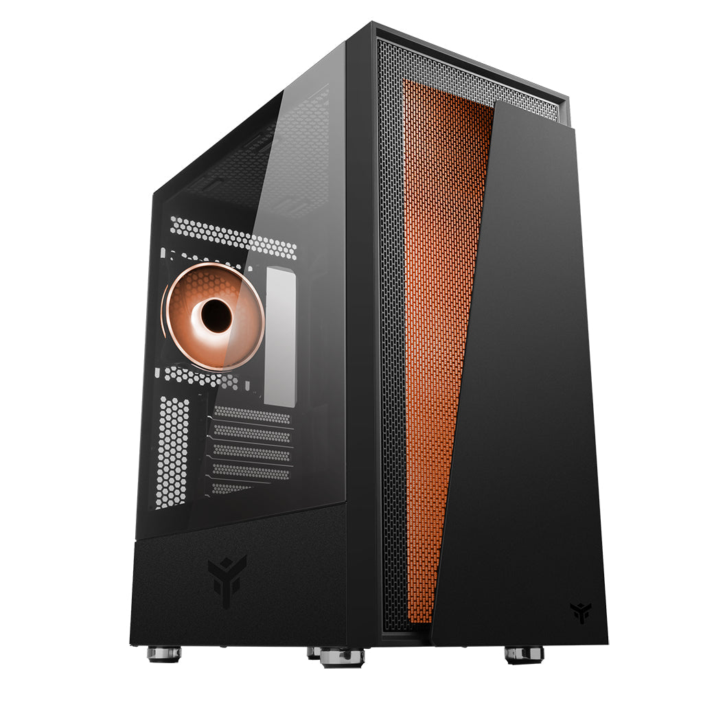 Boitier Moyen Tour ATX iTek Vertibra V210 RGB avec panneau vitré (Noir)