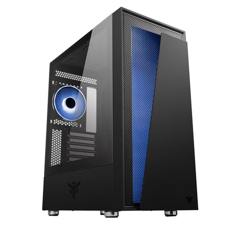 Boitier Moyen Tour ATX iTek Vertibra V210 RGB avec panneau vitré (Noir)