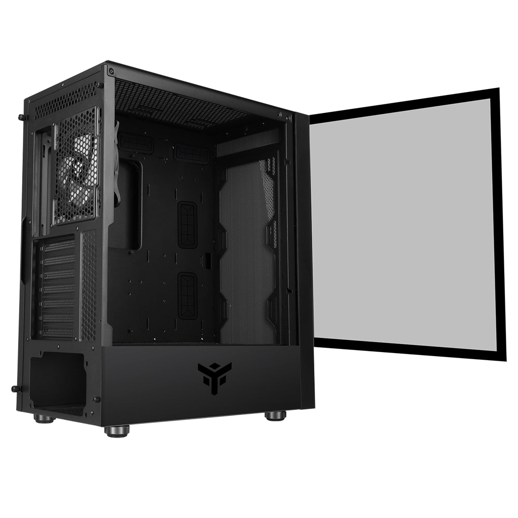 Boitier Moyen Tour ATX iTek Vertibra V210 RGB avec panneau vitré (Noir)