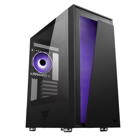 Boitier Moyen Tour ATX iTek Vertibra V210 RGB avec panneau vitré (Noir)