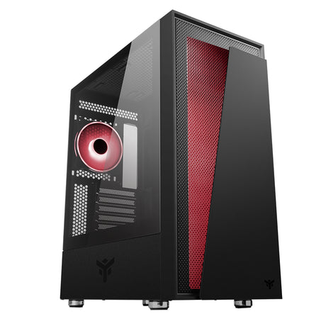 Boitier Moyen Tour ATX iTek Vertibra V210 RGB avec panneau vitré (Noir)