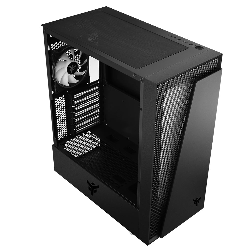 Boitier Moyen Tour ATX iTek Vertibra V210 RGB avec panneau vitré (Noir)