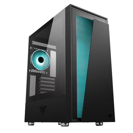 Boitier Moyen Tour ATX iTek Vertibra V210 RGB avec panneau vitré (Noir)
