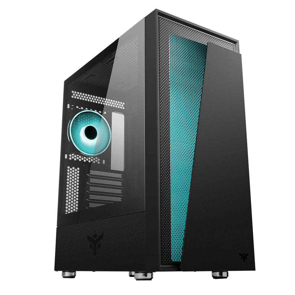 Boitier Moyen Tour ATX iTek Vertibra V210 RGB avec panneau vitré (Noir)