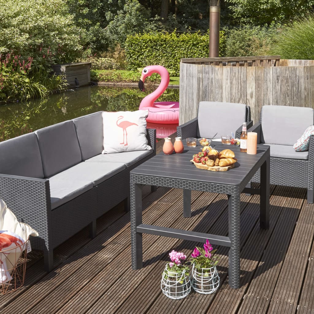 Keter Table de jardin Lyon Graphite 232300