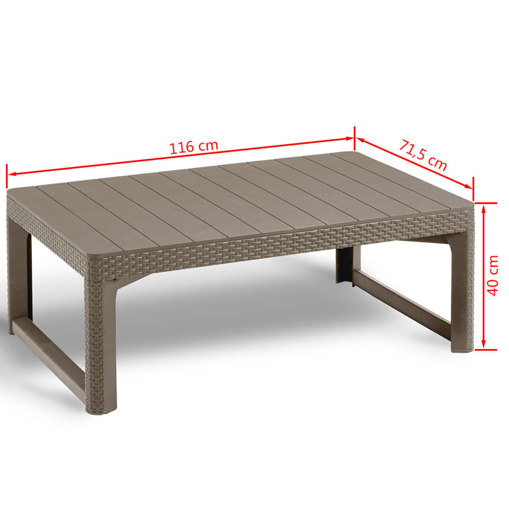 Keter Table de jardin Lyon Cappuccino