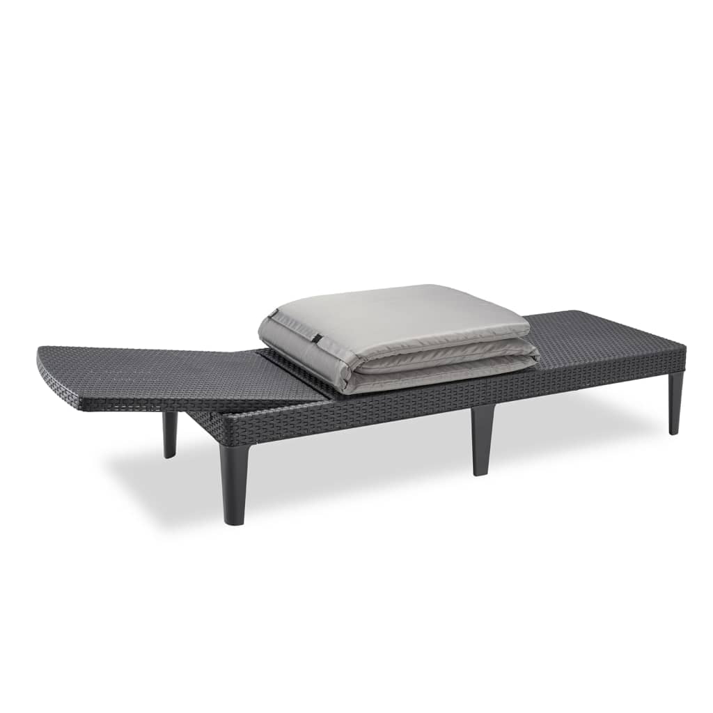 Keter Chaise longue avec coussin Jaipur Graphite