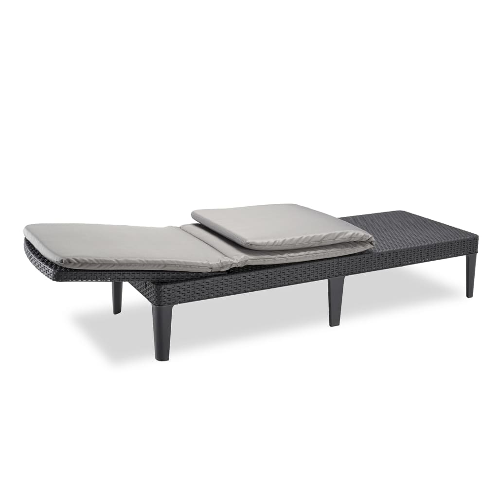 Keter Chaise longue avec coussin Jaipur Graphite