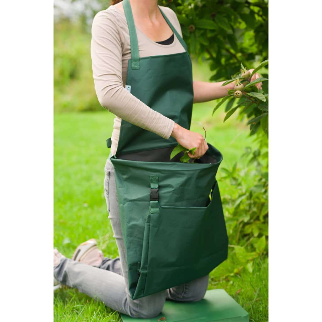 Nature Tablier de jardinage avec poche pliable 130x55 cm vert