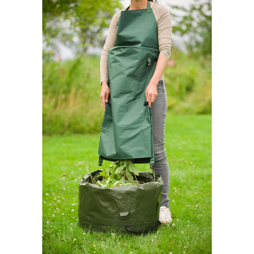 Nature Gardening Schürze mit faltbarer Tasche 130x55 cm grün