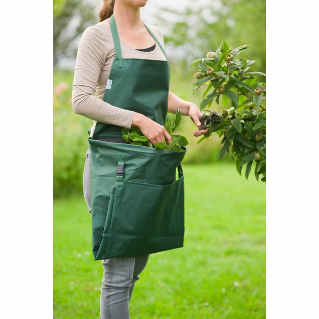 Nature Gardening Schürze mit faltbarer Tasche 130x55 cm grün