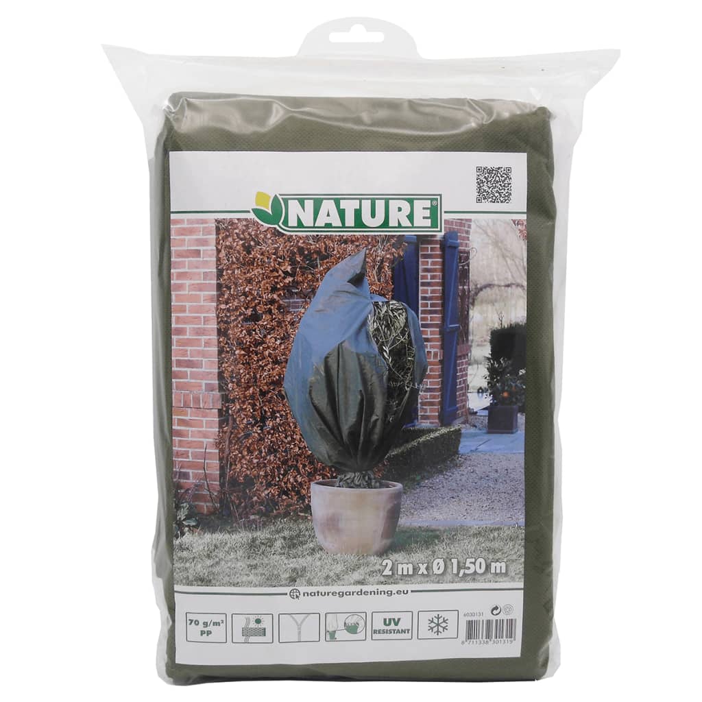 Nature Couverture en polaire d'hiver 70 g/m² Vert 1,5x2 m