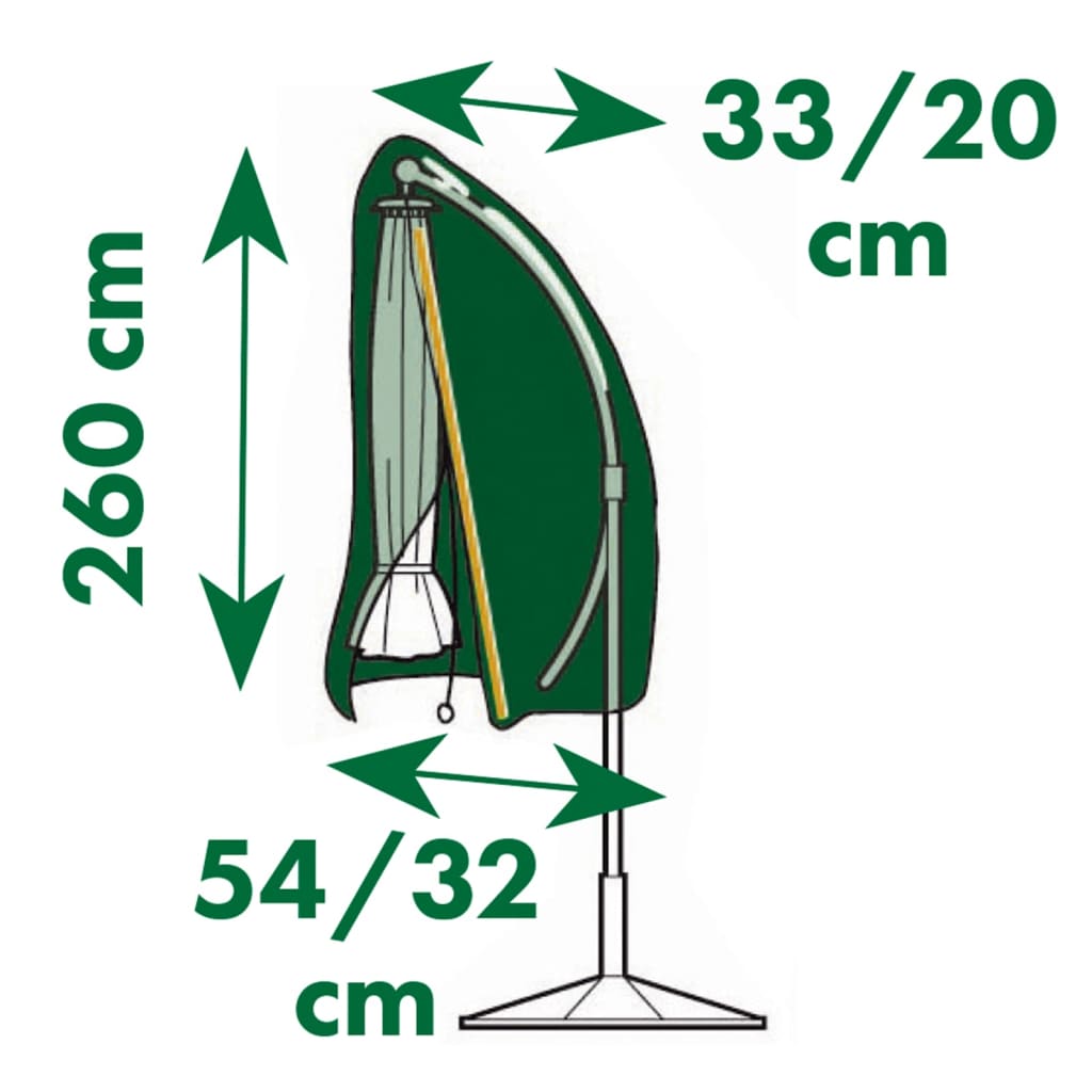 Nature Housse de protection pour parasols inclinés 54/32x260 cm