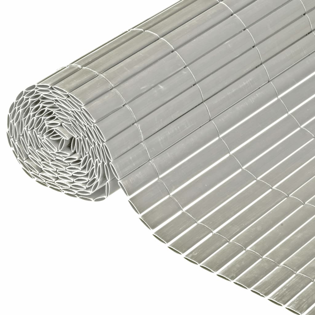 Nature Écran de jardin à double face PVC 1x3 m Gris