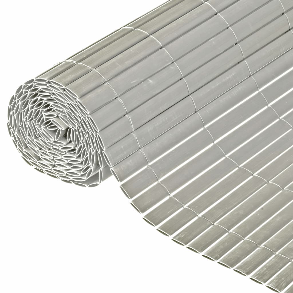 Nature Écran de jardin à double face PVC 1,5x3 m Gris