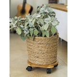 Nature Chariot à plantes rond Ø30 cm marron BPC