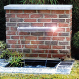 Ubbink Niagara Gartenwasserfall 60 cm aus Edelstahl und LED-Beleuchtung