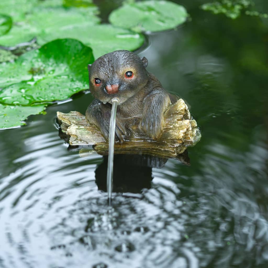 Ubbink Fontaine de jardin à cracheur flottante Loutre