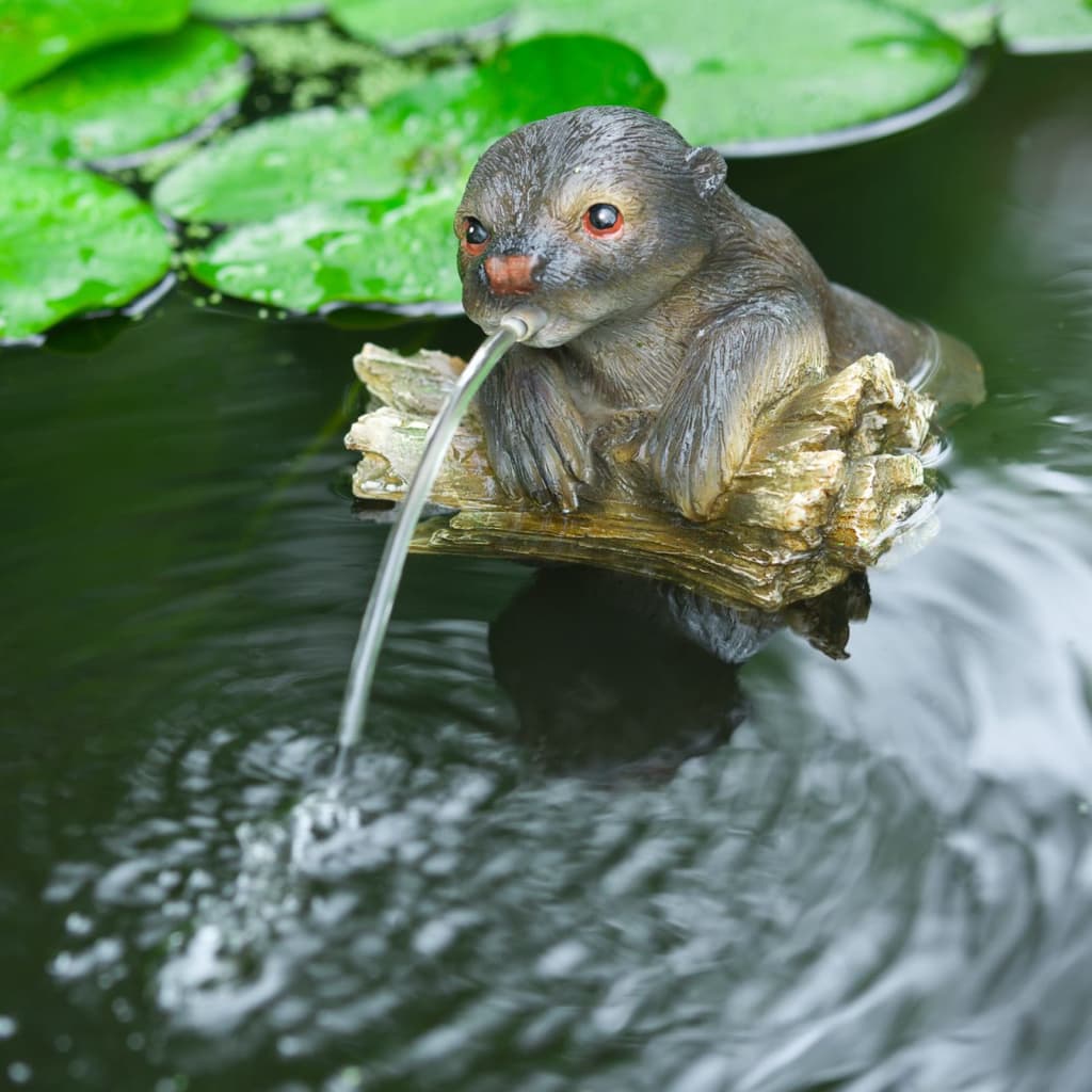 Ubbink Fontaine de jardin à cracheur flottante Loutre