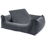 Madison Lit pour chien Velvet 80x67x22 cm Gris