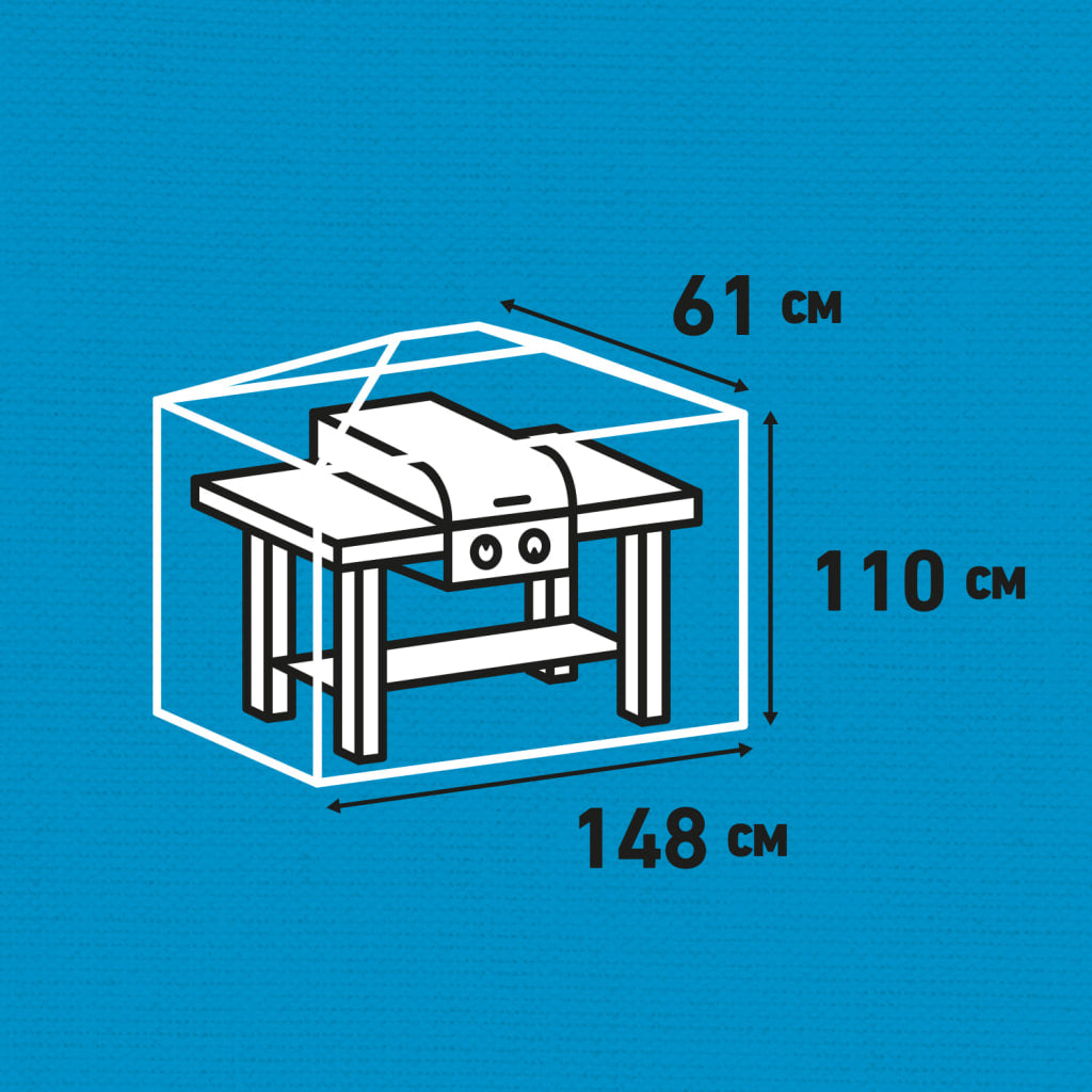 Madison Outdoor-Grillabdeckung, 148 x 61 x 110 cm, Grau