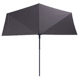 Madison Sun Wave Balcony Parasol 270x150 cm Sapphire Blue