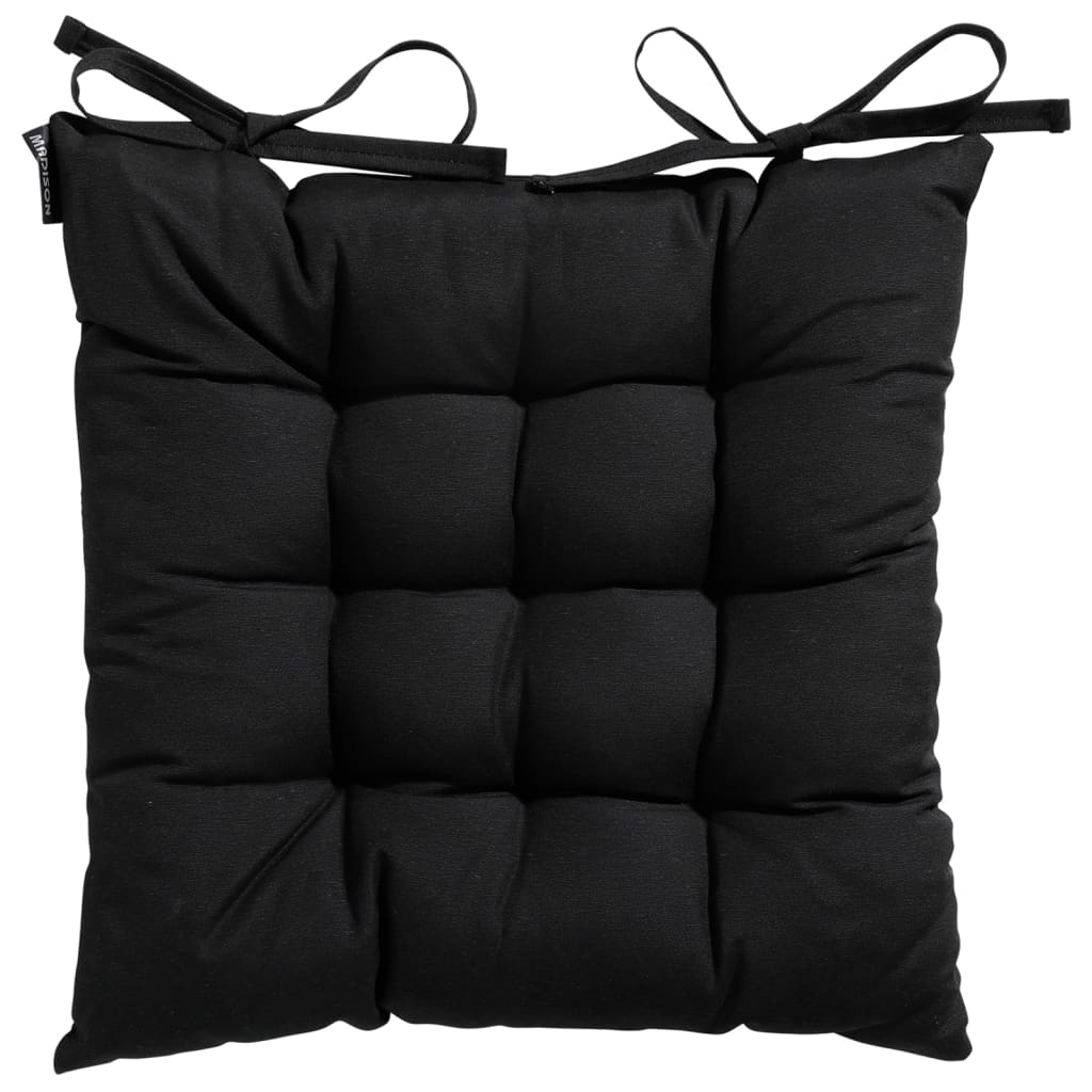 Madison Coussin de siège Panama 46x46 cm Noir