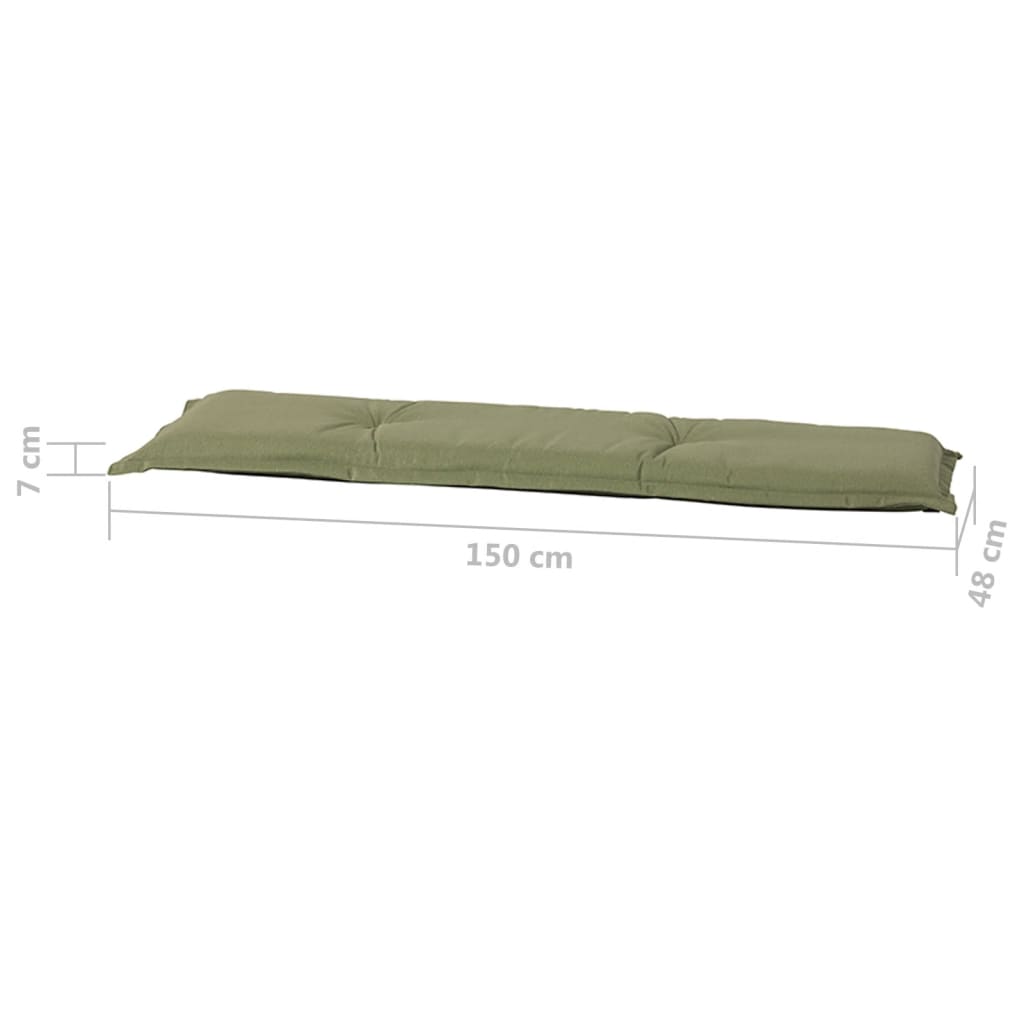 Madison Coussin de banc Panama 150x48 cm Vert sauge