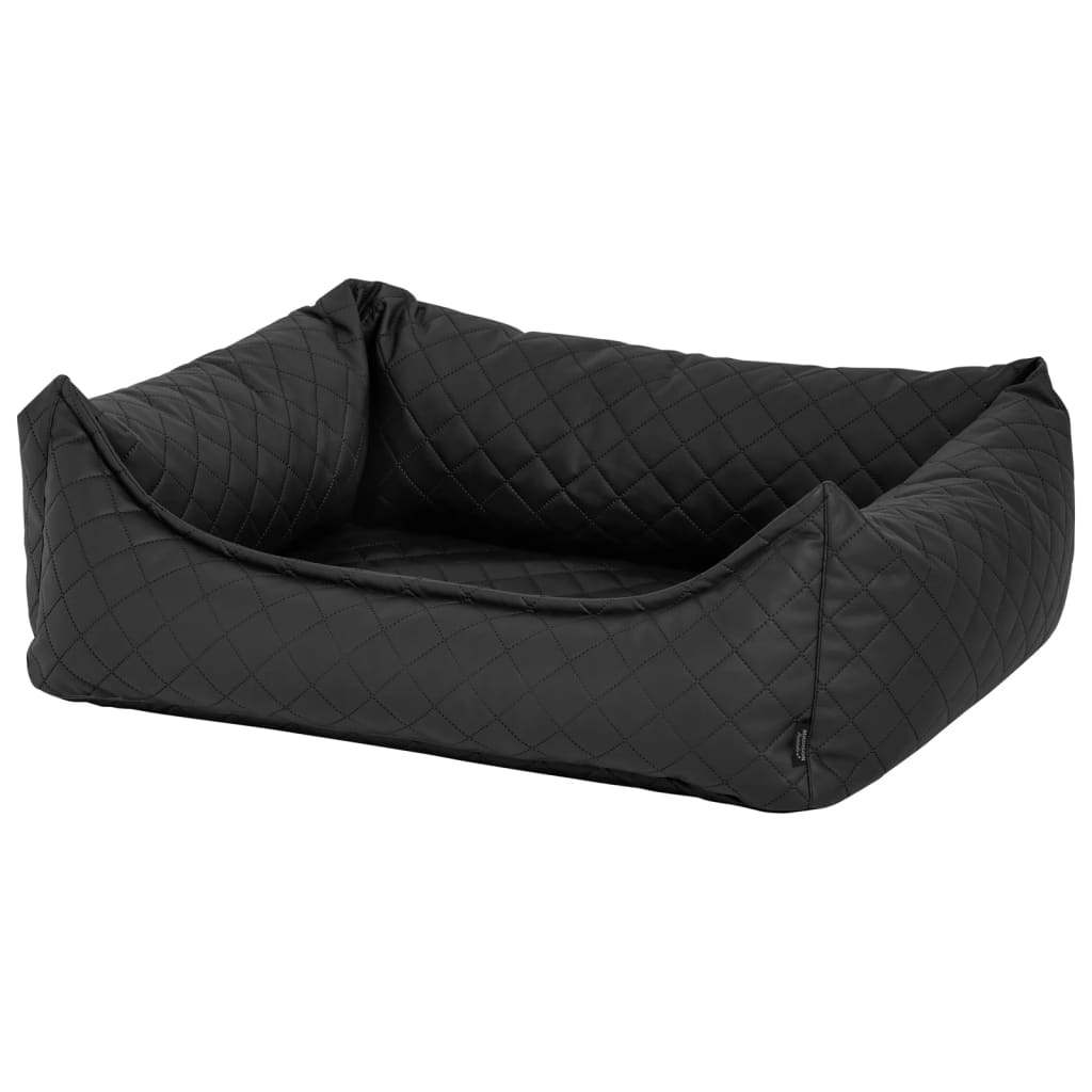 Madison Dog Bed Skai Check 100x80x25 cm Grey