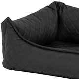 Madison Dog Bed Skai Check 100x80x25 cm Grey