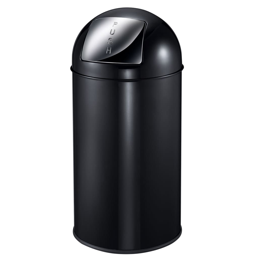 EKO 40L Pressure Lid Trash Can Black