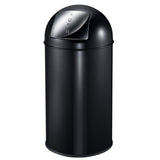 EKO 40L Pressure Lid Trash Can Black