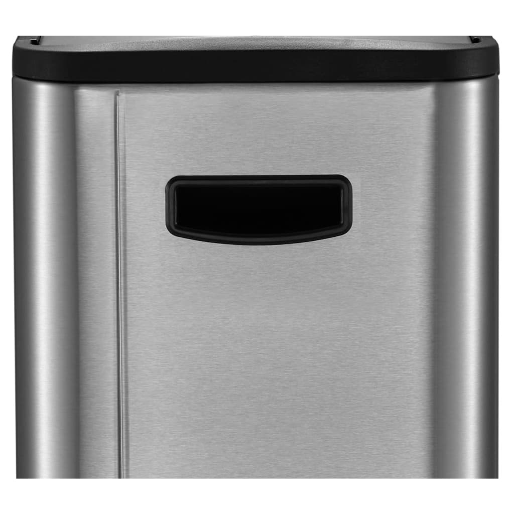 EKO Ecoslim Pedal Bin 2x20 L Matt Silver