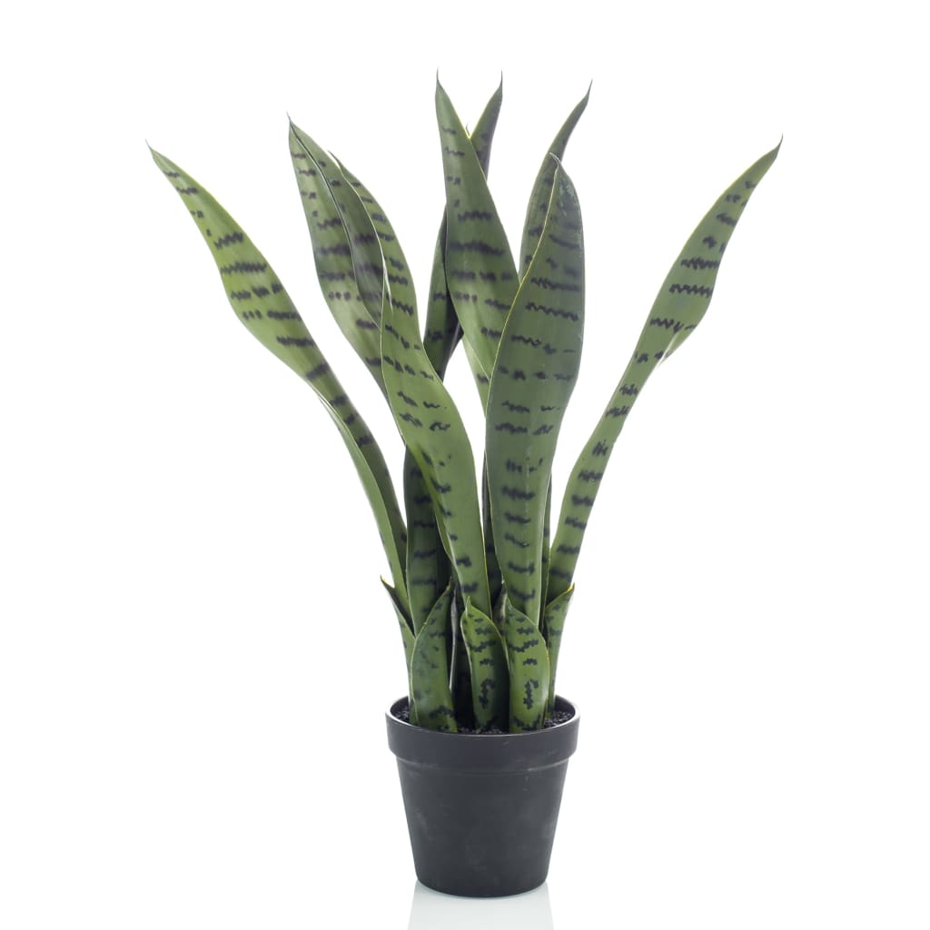 Smaragd Kunstpflanze Sansevieria 55 cm im Topf