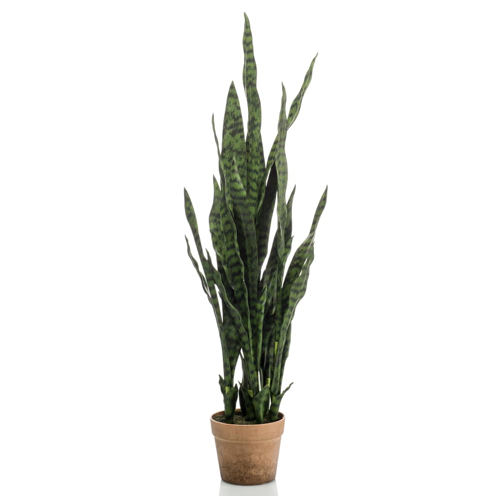 Emerald Plante artificielle Sanseveria en pot 84 cm