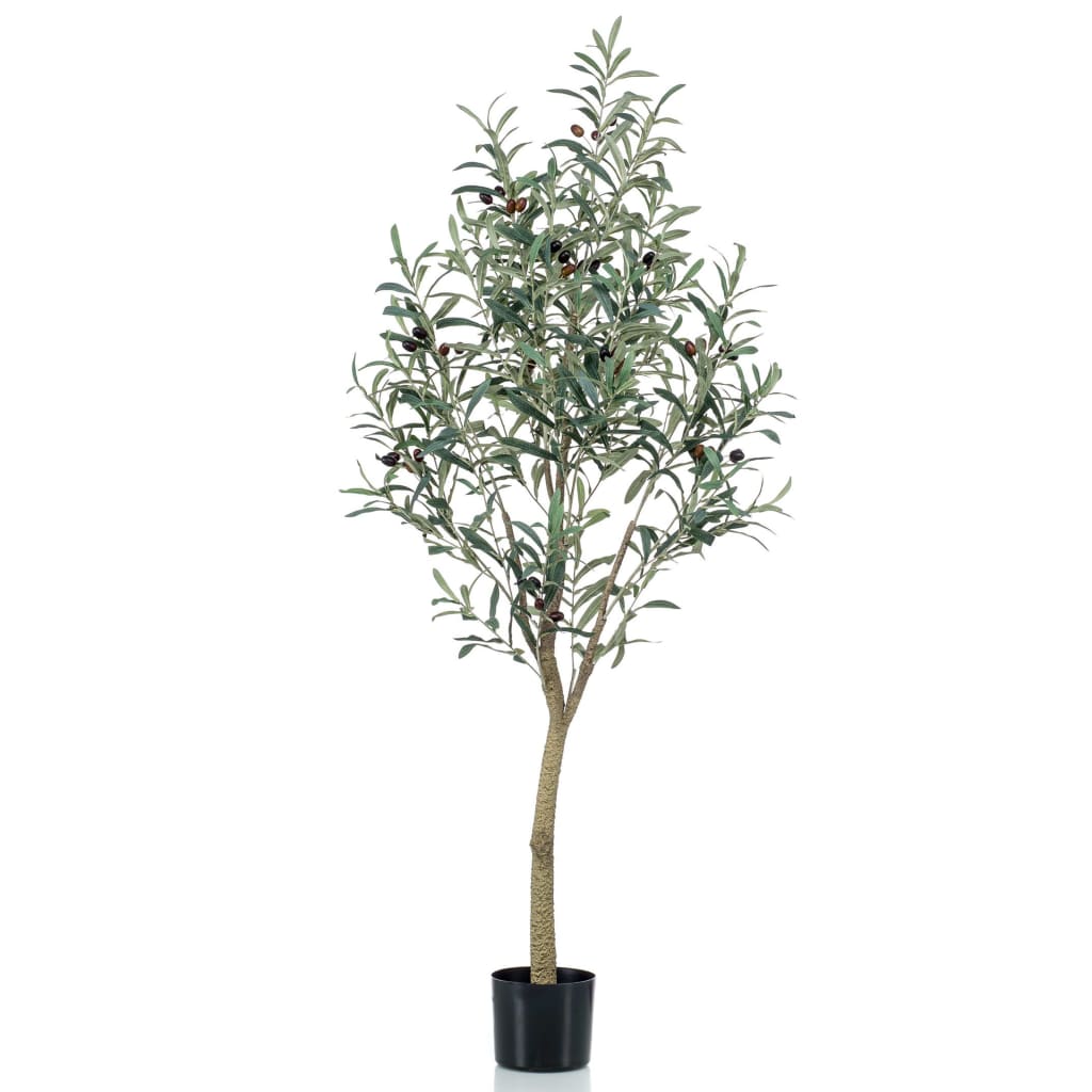 Emerald Olivier artificiel 140 cm en pot en plastique