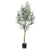 Emerald Olivier artificiel 140 cm en pot en plastique