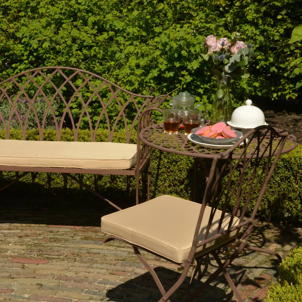 Esschert Design Banc de jardin métal de style anglais ancien MF009