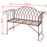 Esschert Design Banc de jardin métal de style anglais ancien MF009