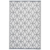 Esschert Design Outdoor rug 180x121 cm Grey and white OC25