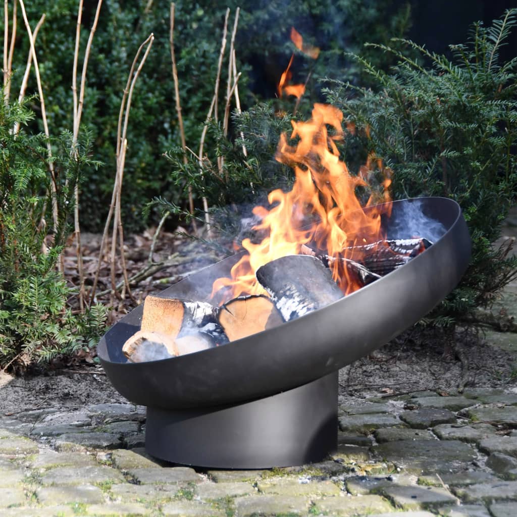 Esschert Design Vasque à feu inclinée Noir Acier FF402