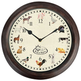 Esschert Design Horloge avec sons d'animaux de ferme