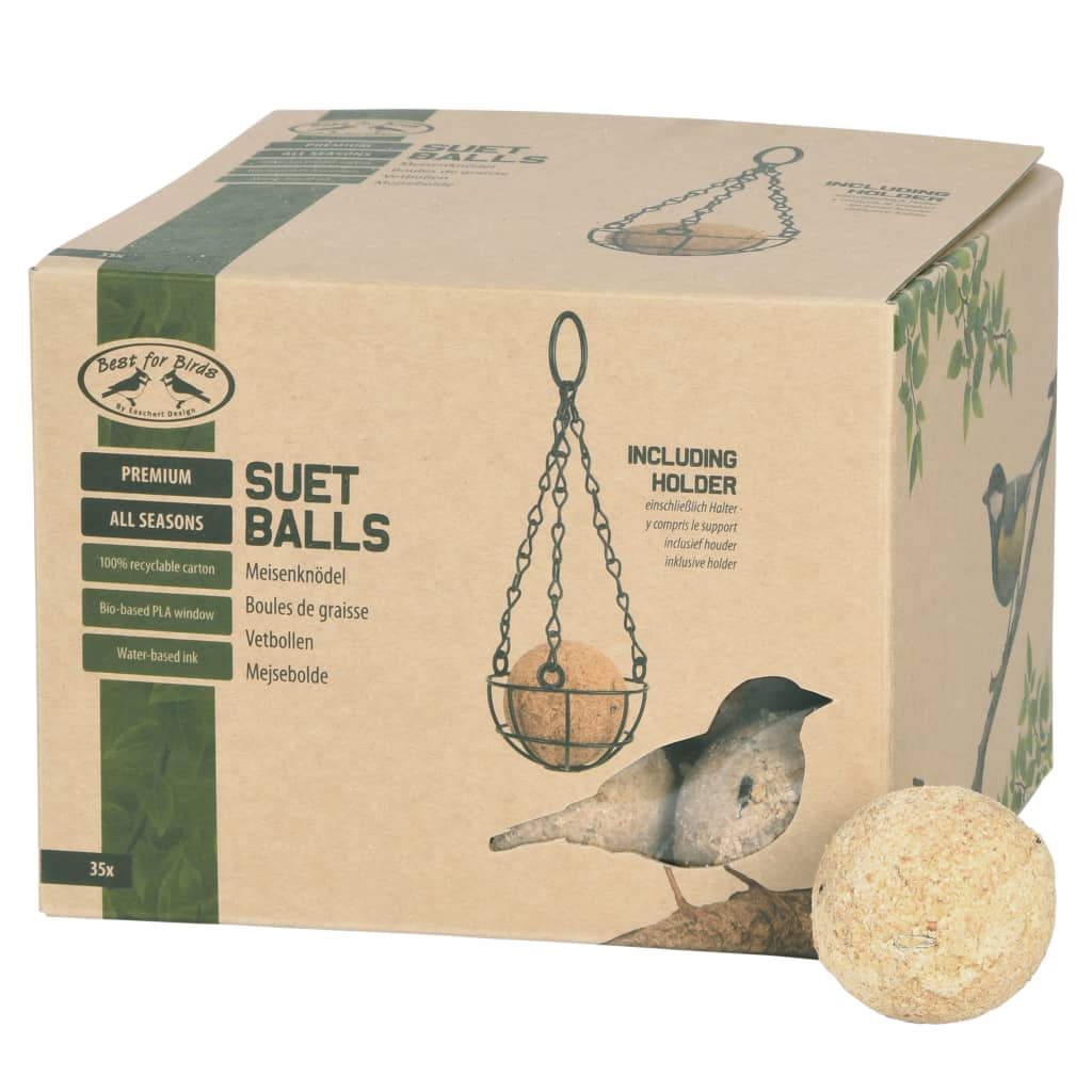 Esschert Design Boules de suif pour oiseaux 4 saisons avec support