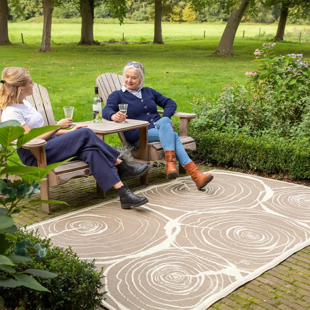 Esschert Design Outdoor rug 240x150 cm Ascending rings