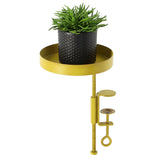 Esschert Design Plateau pour plantes avec pince Rond Doré S