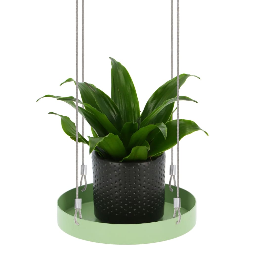 Esschert Design Plateau suspendu pour plantes Rond Vert S