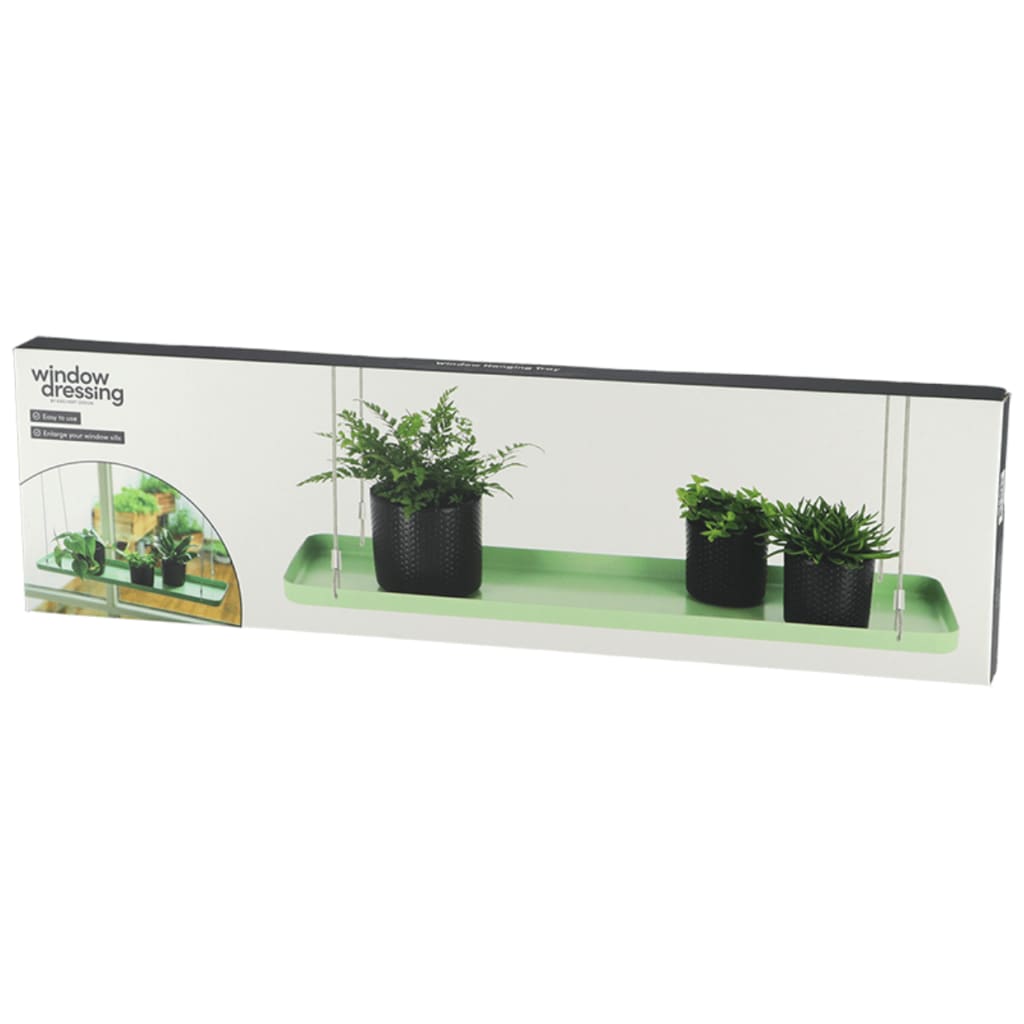 Esschert Design Hanging Plant Tray Rectangular Green L