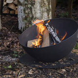 Esschert Design Bol de feu incliné sur disque Noir