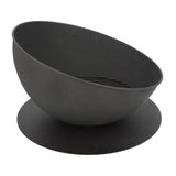 Esschert Design Bol de feu incliné sur disque Noir