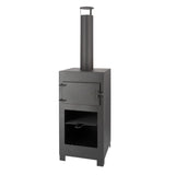 Esschert Design Terrace stove with pizza oven Black